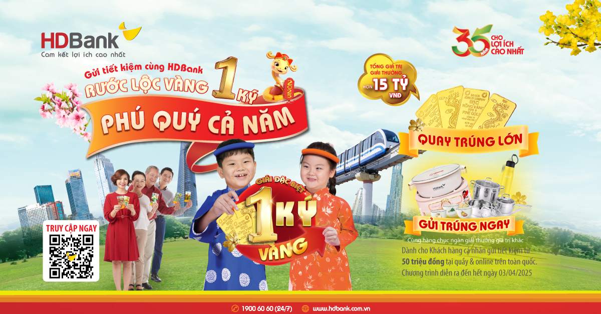 Opt 1: Trải nghiệm số hóa đón Xuân 2025 cùng ngàn ưu đãi từ HDBank