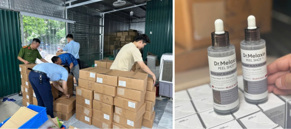 Phát hiện hơn 5.000 lọ mỹ phẩm dưỡng da nhập lậu tại Công ty Ngân Korea