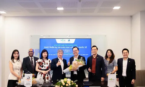 Novaland hợp tác với Tập doàn giáo dục quốc tế KinderWorld phát triển trường liên cấp quốc tế tại Aqua City