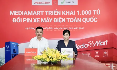 V-Green và MediaMart hợp tác triển khai 1.000 tủ đổi ơin xe máy điện trong tháng 5/2026
