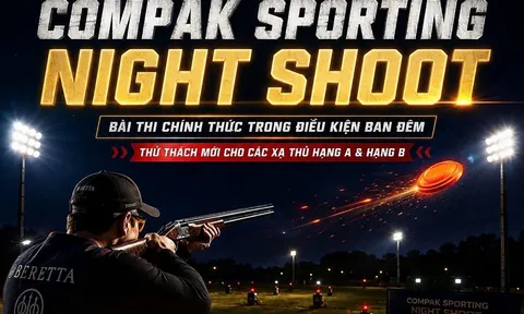 Lần đầu tiên thi đấu bắn súng đĩa bay vào ban đêm tại Việt Nam