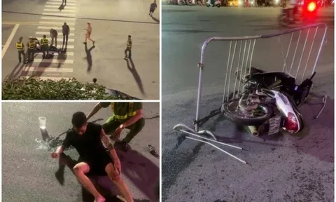 Bắt giữ 2 thanh niên 'thông chốt', tông thẳng vào cảnh sát cơ động ở Hà Nội