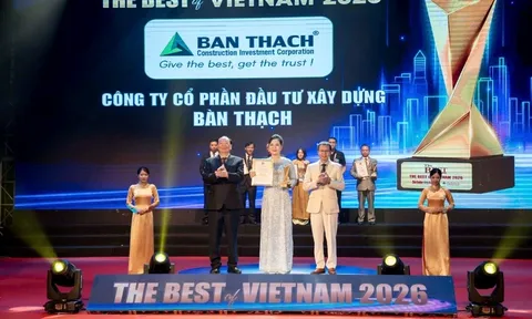 Bàn Thạch ghi dấu ấn với danh hiệu “Top 10 công ty xây dựng tốt nhất Việt Nam 2026”