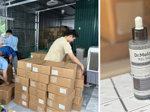 Phát hiện hơn 5.000 lọ mỹ phẩm dưỡng da nhập lậu tại Công ty Ngân Korea