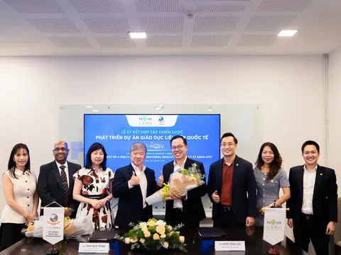 Novaland hợp tác với Tập doàn giáo dục quốc tế KinderWorld phát triển trường liên cấp quốc tế tại Aqua City