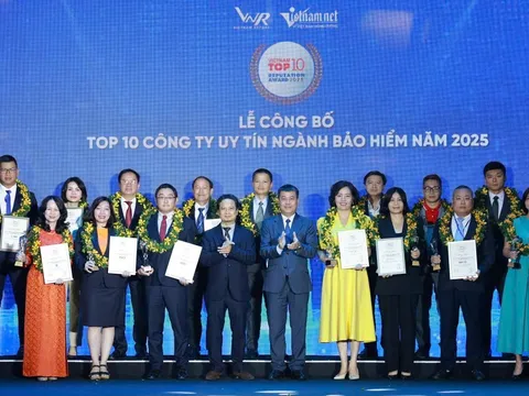 OPES được vinh danh trong Top 10 công ty bảo hiểm phi nhân thọ uy tín nhất Việt Nam 2025