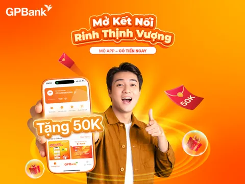 GPBank triển khai ưu đãi hoàn tiền 50.000 đồng cho khách hàng thanh toán bằng mã QR