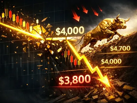 Giá vàng hôm nay 3/4/:  'Rơi mạnh', rủi ro điều chỉnh lộ diện, dự kiến có một đợt giảm sâu