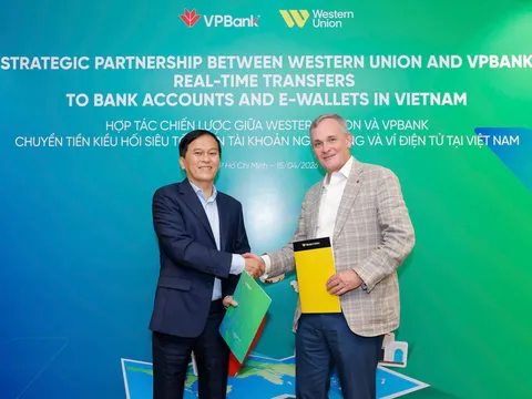 VPBank và Western Union thiết lập quan hệ hợp tác chiến lược trong lĩnh vực nhận tiền kiều hối siêu tốc vào ví điện tử và tài khoản ngân hàng tại Việt Nam