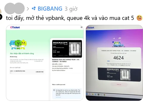 Vé BIGBANG tiếp tục sold out, V-V.I.P rủ nhau lấp đầy Mỹ Đình cho đêm diễn “20 năm có một”