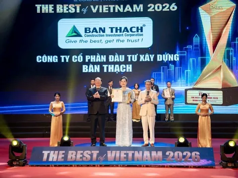 Bàn Thạch ghi dấu ấn với danh hiệu “Top 10 công ty xây dựng tốt nhất Việt Nam 2026”