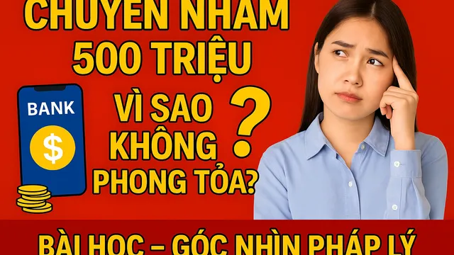 Chuyển Nhầm 500 Triệu Không Được Hoàn Trả: Vì Sao Ngân Hàng Không Phong Tỏa tài khoản?