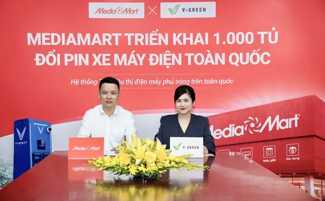 V-Green và MediaMart hợp tác triển khai 1.000 tủ đổi ơin xe máy điện trong tháng 5/2026