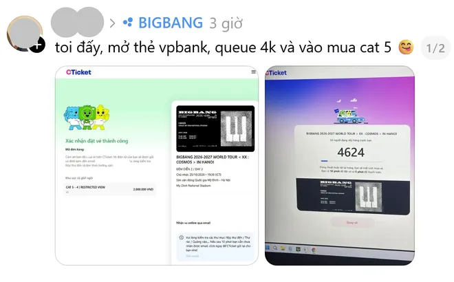 Vé BIGBANG tiếp tục sold out, V-V.I.P rủ nhau lấp đầy Mỹ Đình cho đêm diễn “20 năm có một”